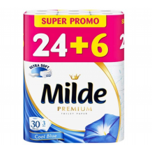 30 бр. Тоалетна хартия Milde Cool Blue